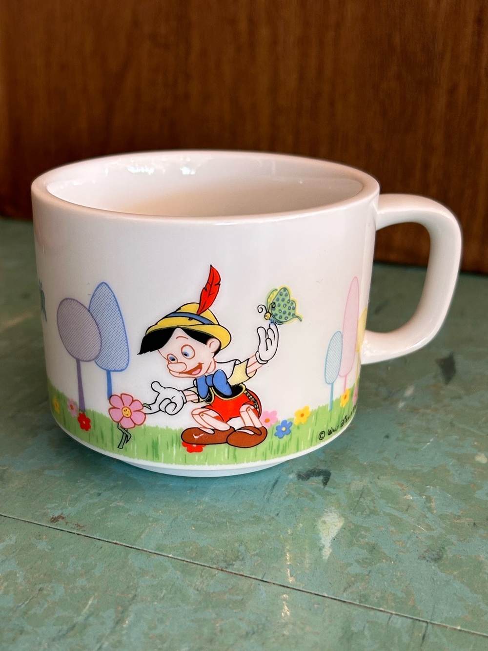 Vintage Pinocchio mug Walt Disney Japan